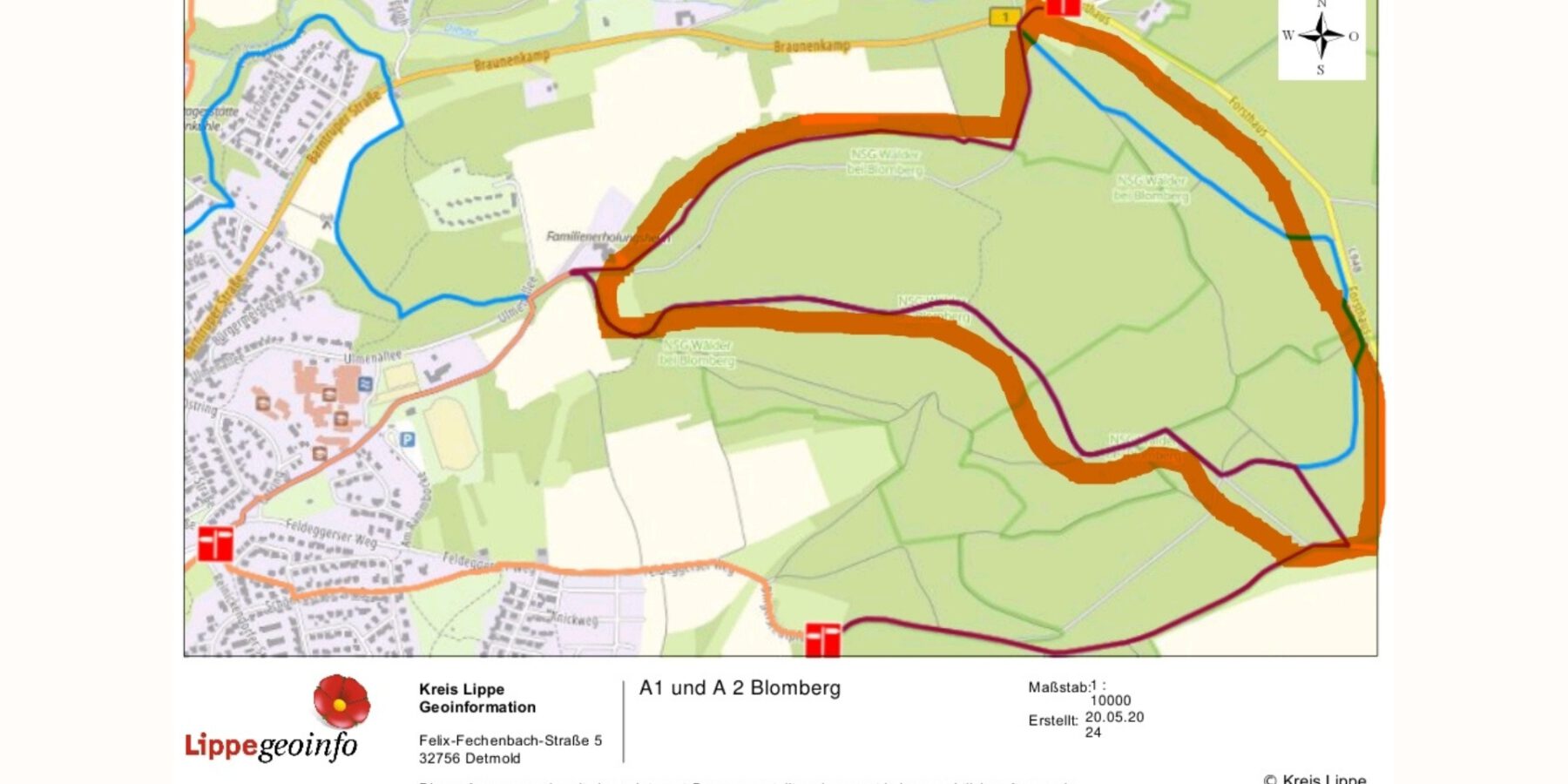 Teilsperrungen in Blomberg: Wanderwege betroffen