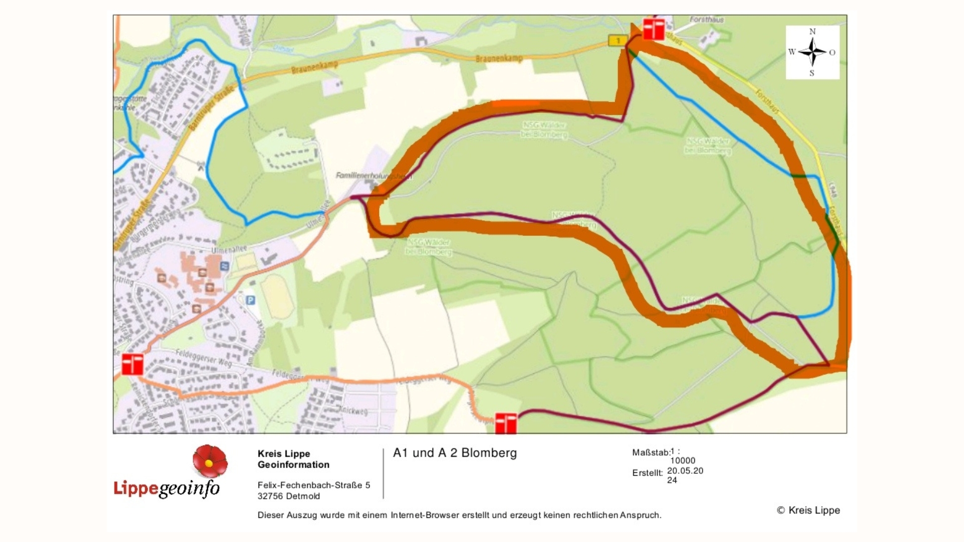 Teilsperrungen in Blomberg: Wanderwege betroffen